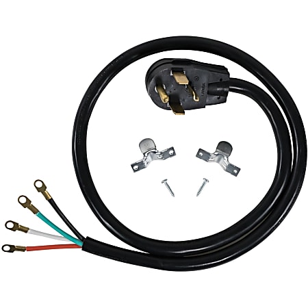 Certified Appliance Accessories 4-Wire Eyelet 30-Amp Dryer Cord - For Dryer - 250 V AC / 30 A - 4 ft Cord Length - 4-wire / Right-angle Plug