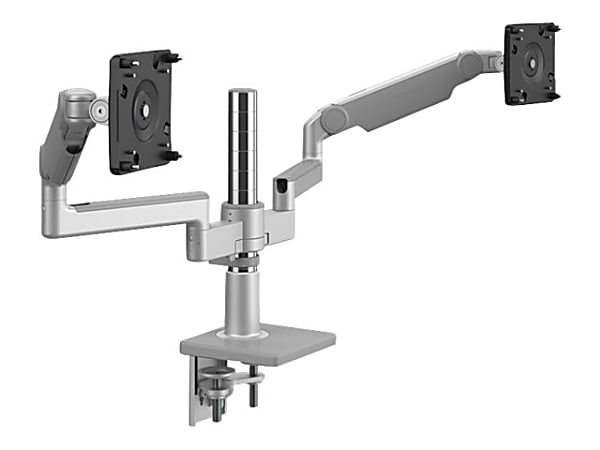 Humanscale® M/FLEX Clamp Mount Kit For 2 LCD Displays, Silver/Gray
