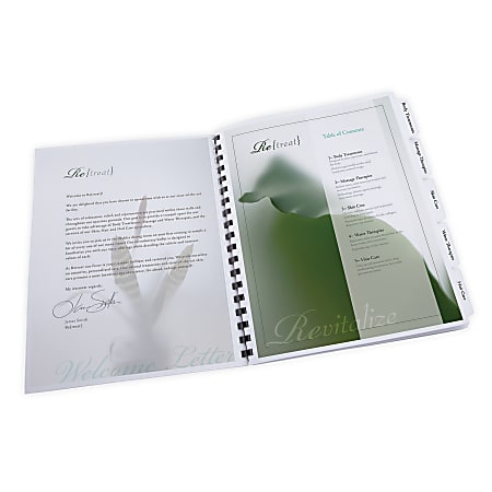 Office Depot&reg; Brand Pre-Punched CombBind Tabs, 5-Tab Set