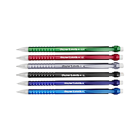 Paper Mate® Write Bros. Mechanical Pencils, 0.7 mm, #2 Lead, Assorted Barrel Colors, Pack Of 12