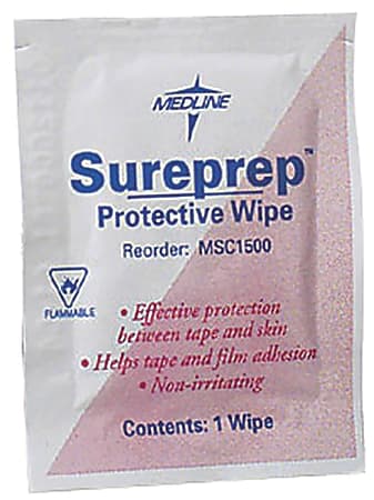 Medline Sureprep® Skin Protectant Wipes, 50 Packets Per Box, Case Of 20 Boxes