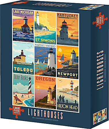 Willow Creek Press 1,000-Piece Puzzle, Lighthouses