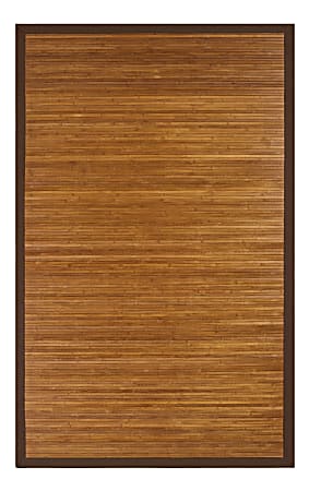 Anji Mountain Contemporary Natural Bamboo Rug, 2' x 3', Brown