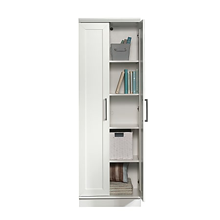 Narrow White Storage Cabinet