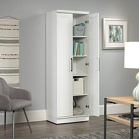 Sauder HomePlus Narrow Storage Cabinet Soft White - Office Depot