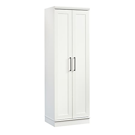 Sauder 71 in. Tall Large Storage Cabinet, Soft White Finish