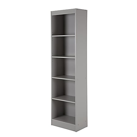 Narrow shop grey bookcase