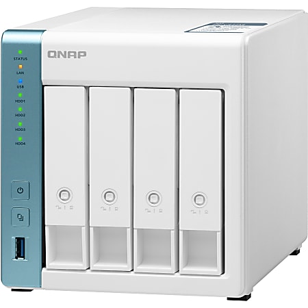 QNAP Quad-core 1.7GHz NAS with 2.5GbE and Feature-rich Applications for Home & Office - Annapurna Labs Alpine AL-314 Quad-core 1.70 GHz - 4 x HDD Supported - 0 x HDD Installed - 4 x SSD Supported - 0 x SSD Installed - 4 GB RAM DDR3 SDRAM