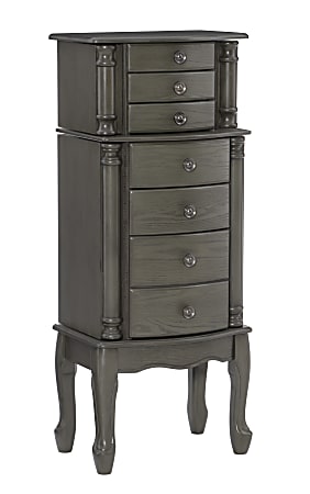 Powell Schirra Jewelry Armoire, Gray