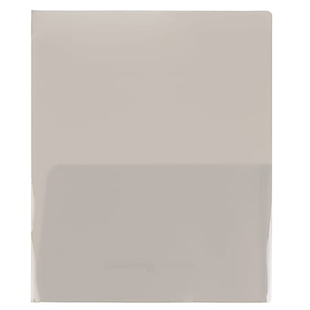 JAM Paper® Regular-Weight 2-Pocket Presentation Folders, 9" x 12", Smoke, Pack Of 6 Folders