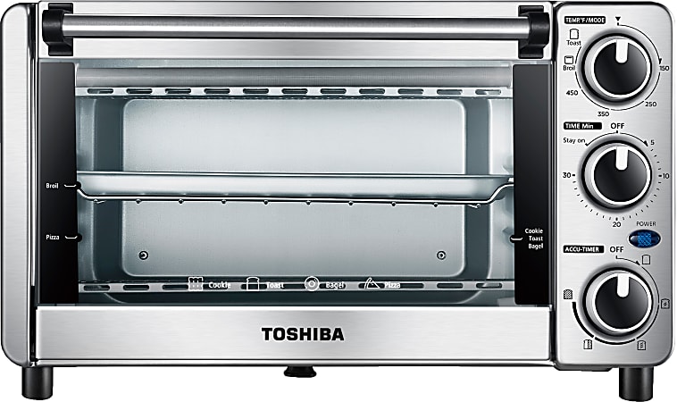 Toshiba 4-Slice Toaster Oven, Stainless Steel