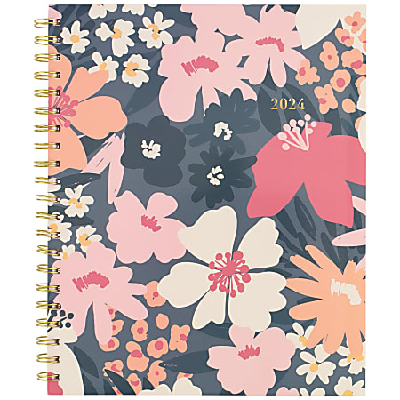 2024 Cambridge® Thicket Weekly/Monthly Planner, 8-1/2" x 11", Multicolor Floral, January To December 2024 , 1681-905