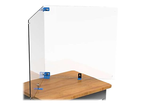Copernicus L-shaped - Sneeze guard - desk-mountable - 24.02 in x 24.02 in - clear (pack of 2)