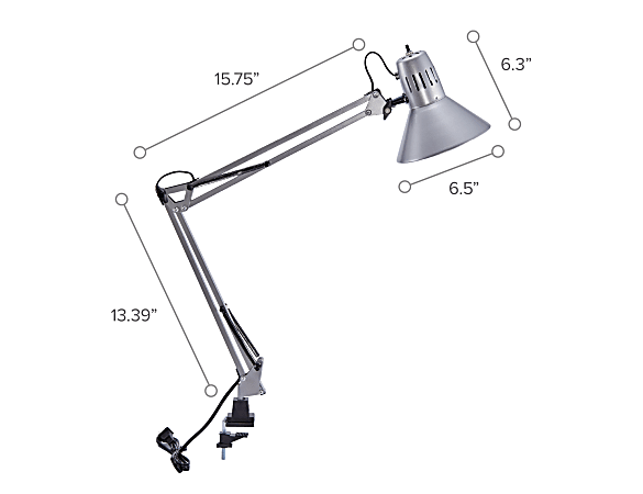 Bostitch office led swing arm desk lamp with clamp mount online