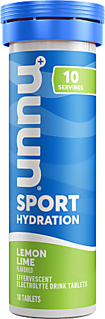 Nuun Sport Lemon Lime, 10 Tablets Per Tube, Box Of 8 Tubes