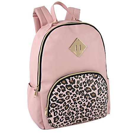 Trailmaker Emma & Chloe Vegan Leather Backpack, Pink/Leopard