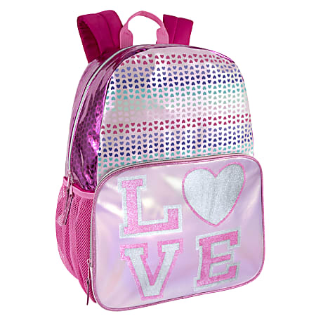 Pink sparkle backpack top