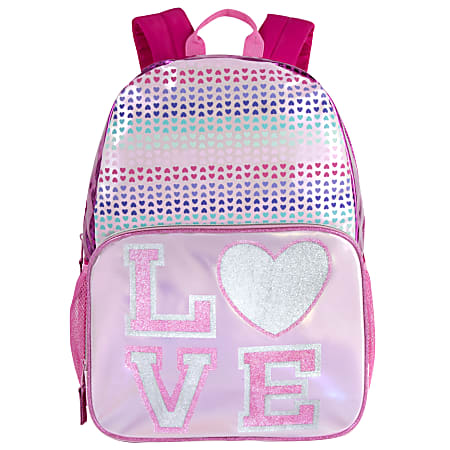 Trailmaker Glitter Love Backpack Pink - Office Depot