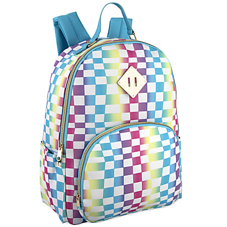 Emma Chloe Vegan Leather Backpack Rainbow Office Depot
