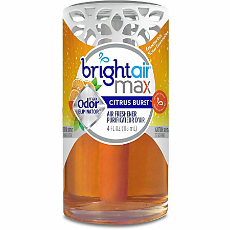 Bright Air Max Odor Eliminator - Gel - 4 fl oz (0.1 quart) - Citrus Burst - 6 / Carton - Phthalate-free, BHT Free, Paraben-free, Formaldehyde-free, NPE-free, Triclosan-free, Odor Neutralizer Bright Air Max Odor Eliminator - Gel - 4 fl oz (0.1 quart) - Citrus Burst - 6 / Carton - Phthalate-free, BHT Free, Paraben-free, Formaldehyde-free, NPE-free, Triclosan-free, Odor Neutralizer