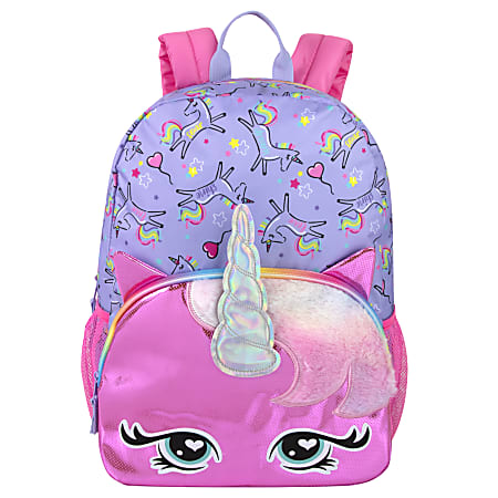 Trailmaker Embellished Unicorn Head Backpack Pink - Office Depot