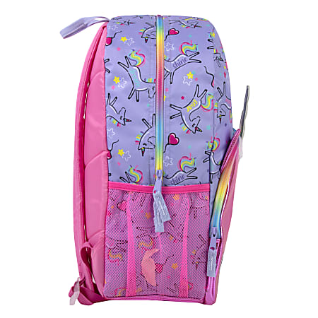 Trailmaker Embellished Unicorn Head Backpack Pink - Office Depot