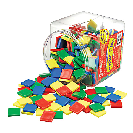 Learning Resources® Square Color Tiles, Ages 3-12, Assorted Colors, Pack Of 400