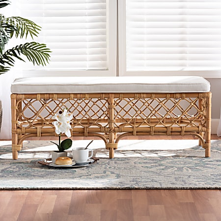 Rattan backless 2025 bench