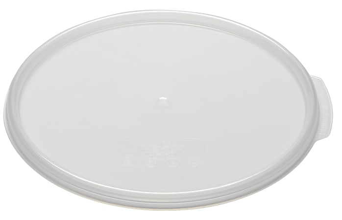 Cambro Seal Covers For 12-22 Qt Camwear Round Food Containers, Translucent, Pack Of 6 Covers