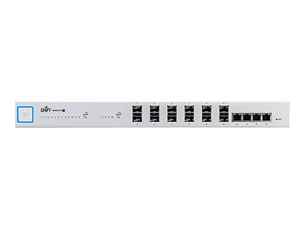 Ubiquiti UniFi Switch US-16-XG - Switch - managed - 12x 10 Gigabit SFP+ + 4x 10 Gigabit Ethernet - desktop, rack-mountable - AC 120/230 V/DC 16 - 25 V