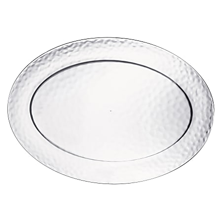 Amscan Premium Plastic Oval Platters, 20-1/2" x 14-1/2", Clear, Pack Of 2 Platters