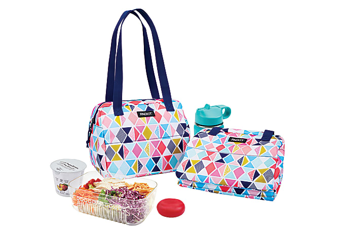 PackIt Freezable Hampton Lunch Bag Festive Gem - Office Depot