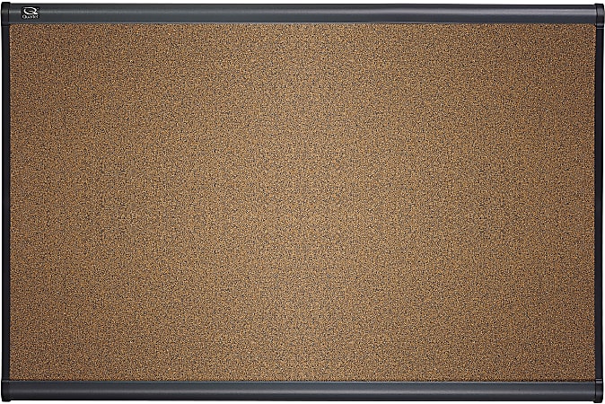 Quartet® Select Prestige™ Color Cork Bulletin Board, 36" x 48", Aluminum Frame With Graphite Finish