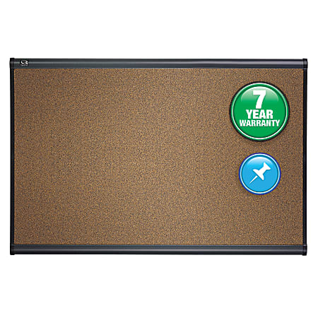 Quartet® Select Prestige™ Color Cork Bulletin Board, 48" x 72", Aluminum Frame With Graphite Finish