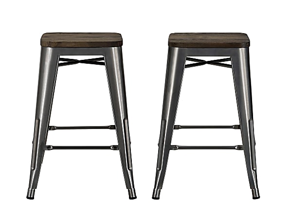 DHP Fusion Backless Counter Stool, Charcoal