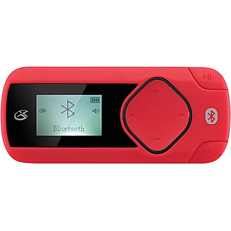 GPX MWB308R 8 GB Flash MP3 Player - Voice Recorder, FM Tuner, e-Book, FM Recorder - 1" - Bluetooth - Battery Built-in - microSD - MP3, WAV - 8 Hour