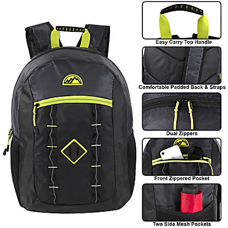 Mountain Edge Deluxe Backpack With 17 Laptop Pocket Gray - Office Depot