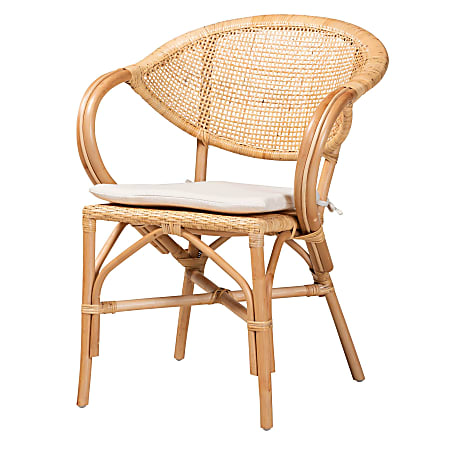 bali & pari Varick Rattan Dining Chair, Natural Brown