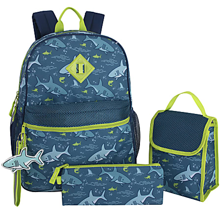 Trailmaker 6 in 1 Shark Backpack Blue Office Depot
