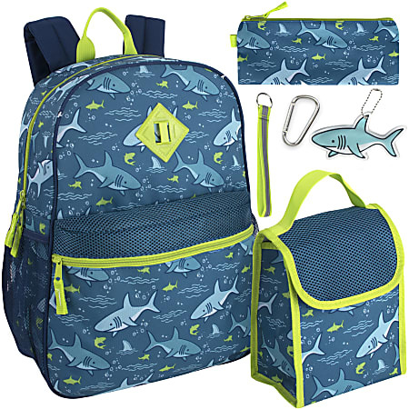 Trailmaker 6 in 1 Shark Backpack Blue - Office Depot