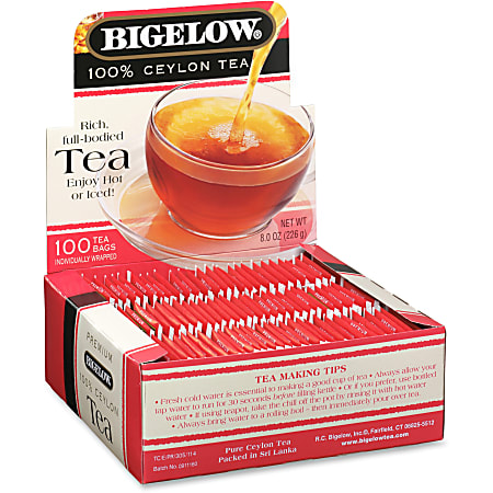 Bigelow® Premium Blend Ceylon Tea Bags, Box Of 100