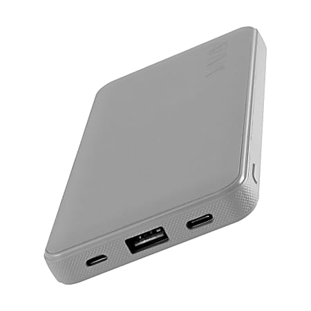Ativa 10000mAh Battery Pack For USB Devices Gray 46908 Office Depot