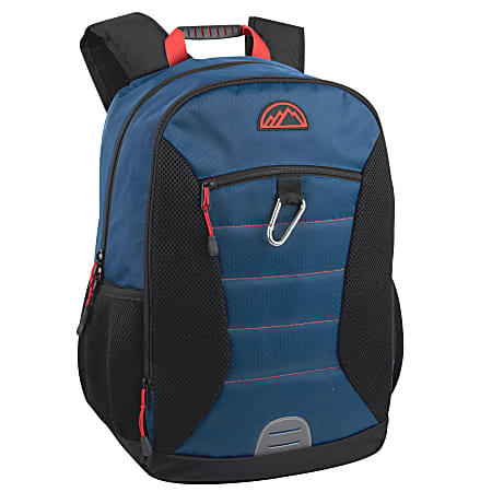 Mountain Edge Double-Section Backpack With 17" Laptop Pocket, Blue/Black
