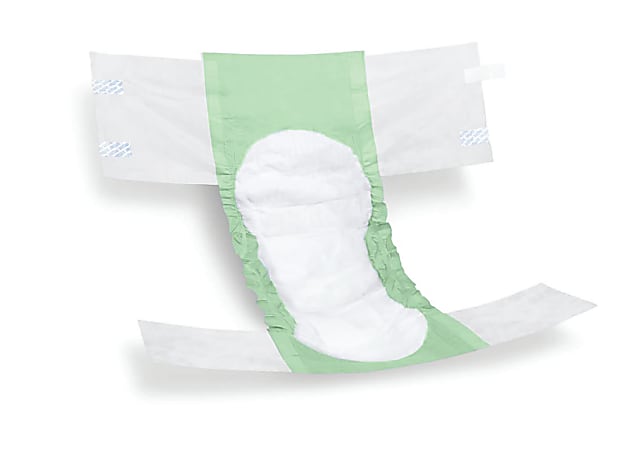 FitRight Basic Disposable Briefs, XX-Large, Green/White, 25 Briefs Per Bag, Case Of 4 Bags