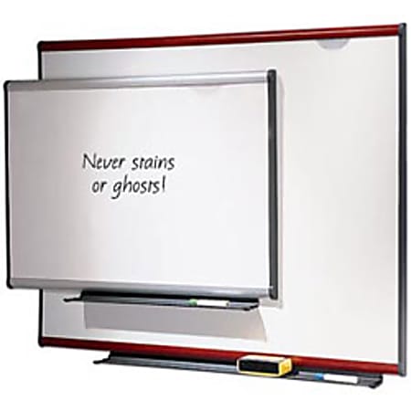 Quartet® Prestige® Total Erase® Dry-Erase Board, 24"H x 36"W, White Board, Mahogany Frame