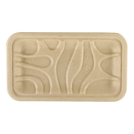 World Centric Fiber Trays, PLA Lined/PFAS Free, 3/4"H x 8-5/16"W x 4-15/16"D, Natural, Pack Of 500 Trays