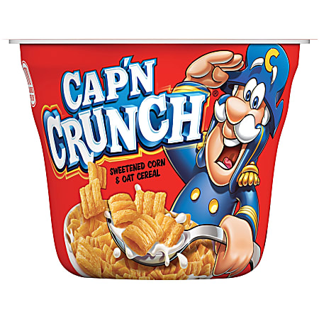 Quaker Oats Cap'N Crunch Corn/Oat Cereal Bowl - Corn, Oat - Bowl - 1.51 oz - 12 / Carton Quaker Oats Cap'N Crunch Corn/Oat Cereal Bowl - Corn, Oat - Bowl - 1.51 oz - 12 / Carton