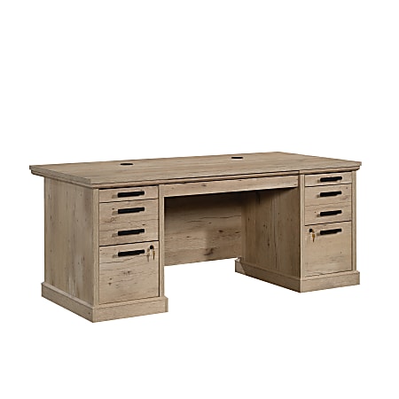 Sauder® Mason Peak™ 72"W Commercial Double-Pedestal Computer Desk, Prime Oak™