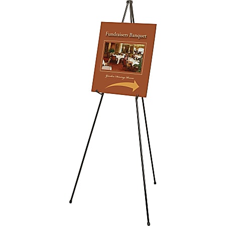 MasterVision Lightweight Display Floor Easel Wood - Office Depot
