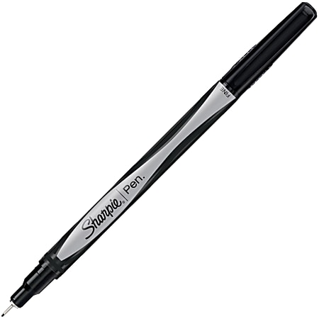 Sharpie Fine Point Pens Fine Point 0.4 mm Black Barrels Black Ink Pack Of 4  - Office Depot